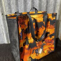 Pvc and fabric shopping bag - Cowboys