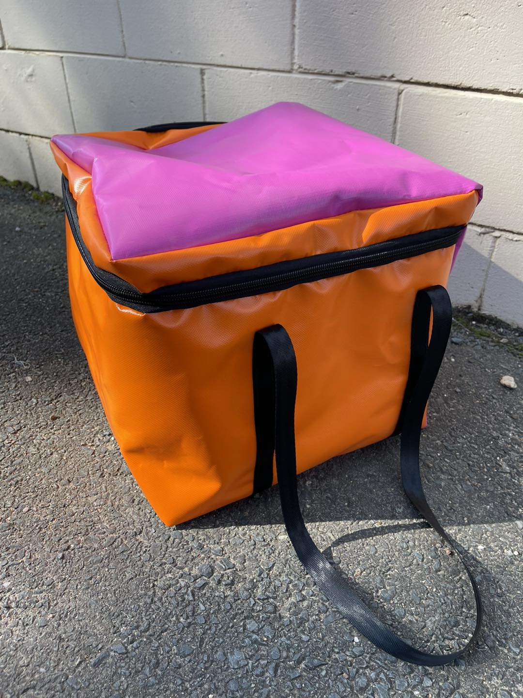 Milk crate bag - Pink/Orange