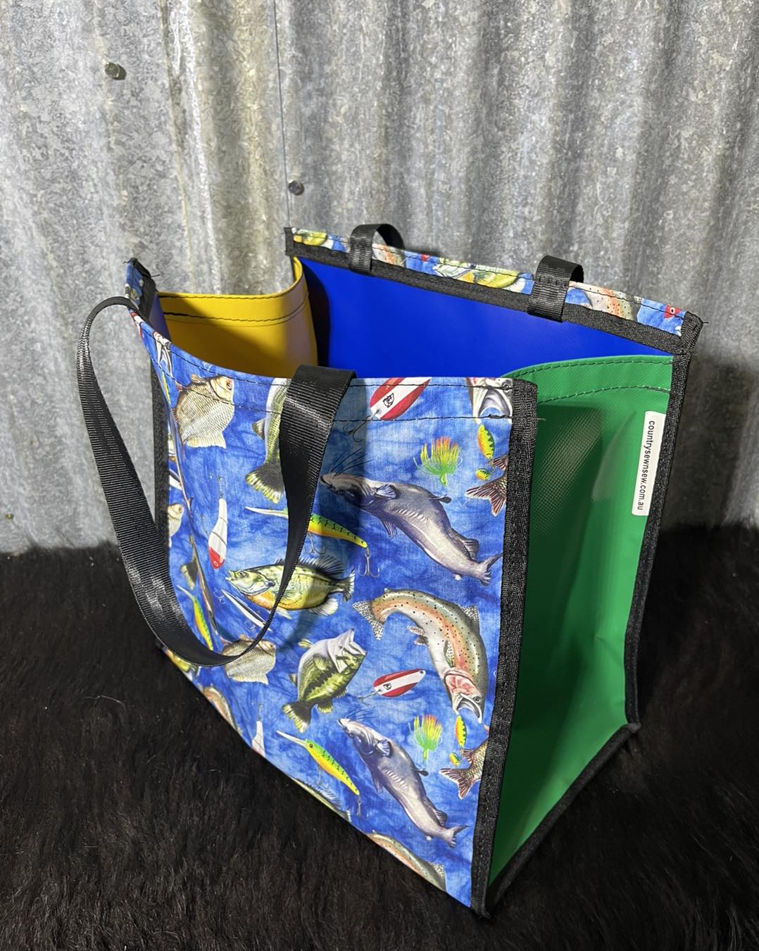 Pvc and fabric shopping bag - Fishing