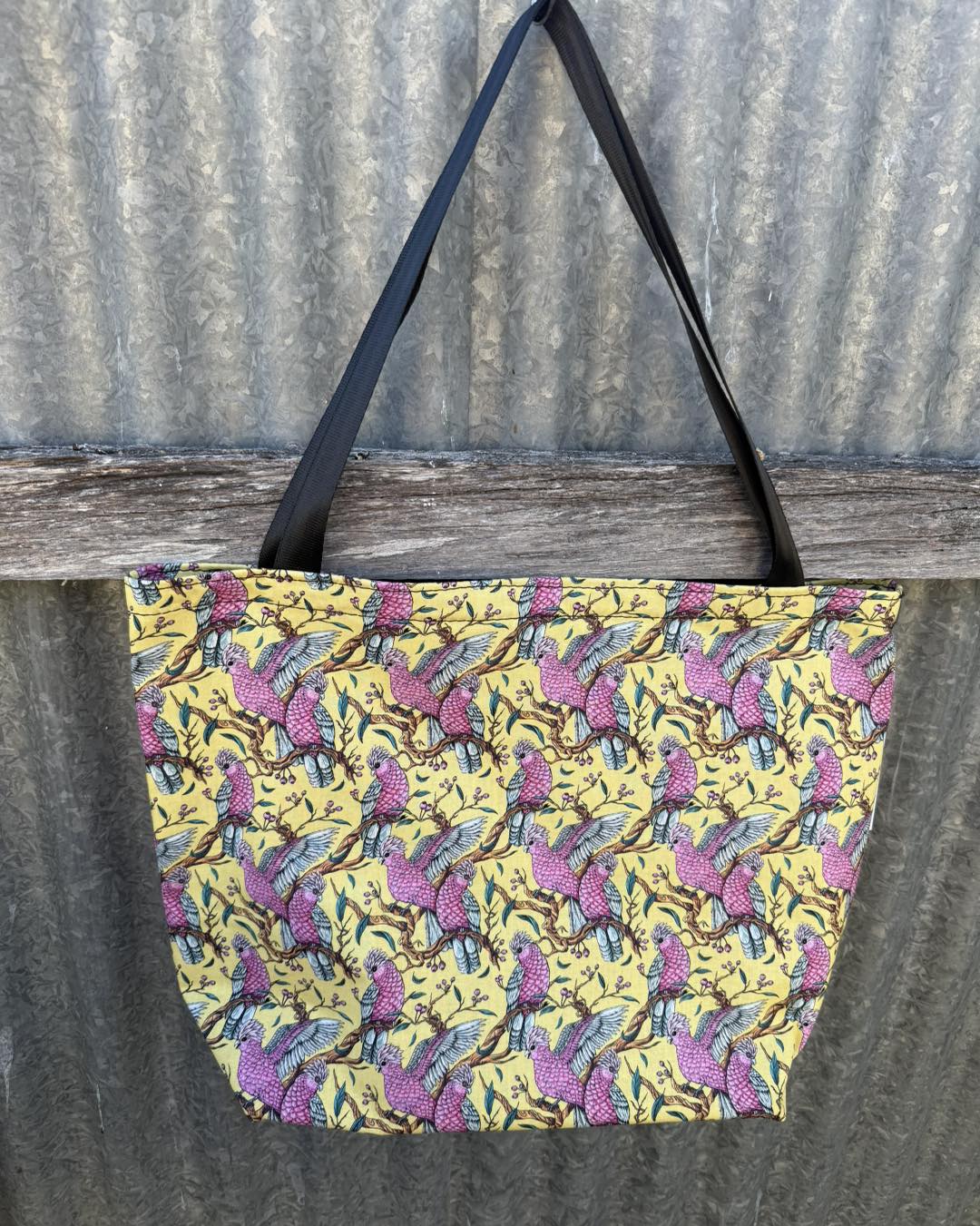 Fabric Shopping bag - (Ready Made) - Pink Cocky's