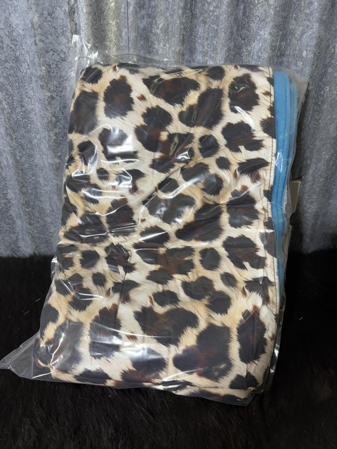 Swag Blanket - Cowhide - Turquoise Back