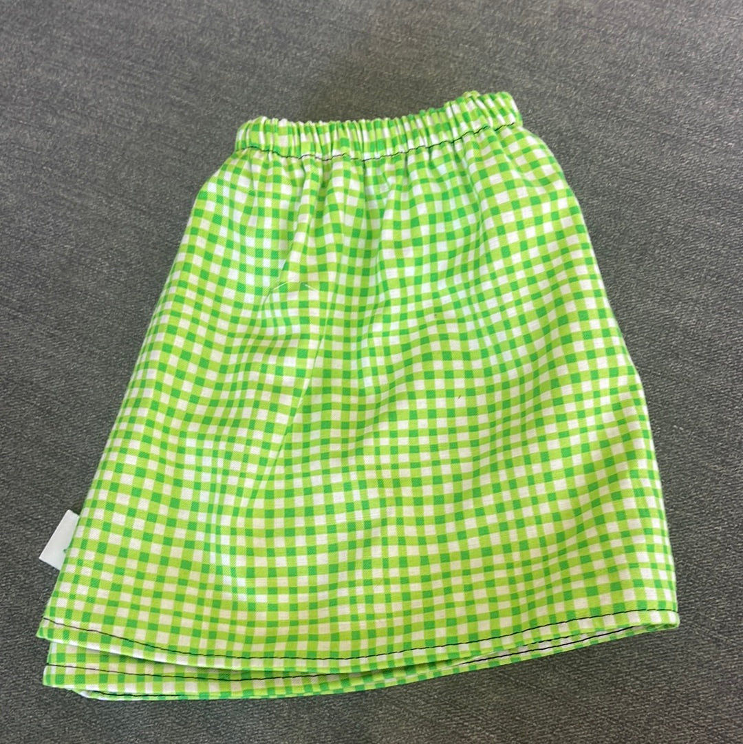 Fabric sock savers - Green gingham