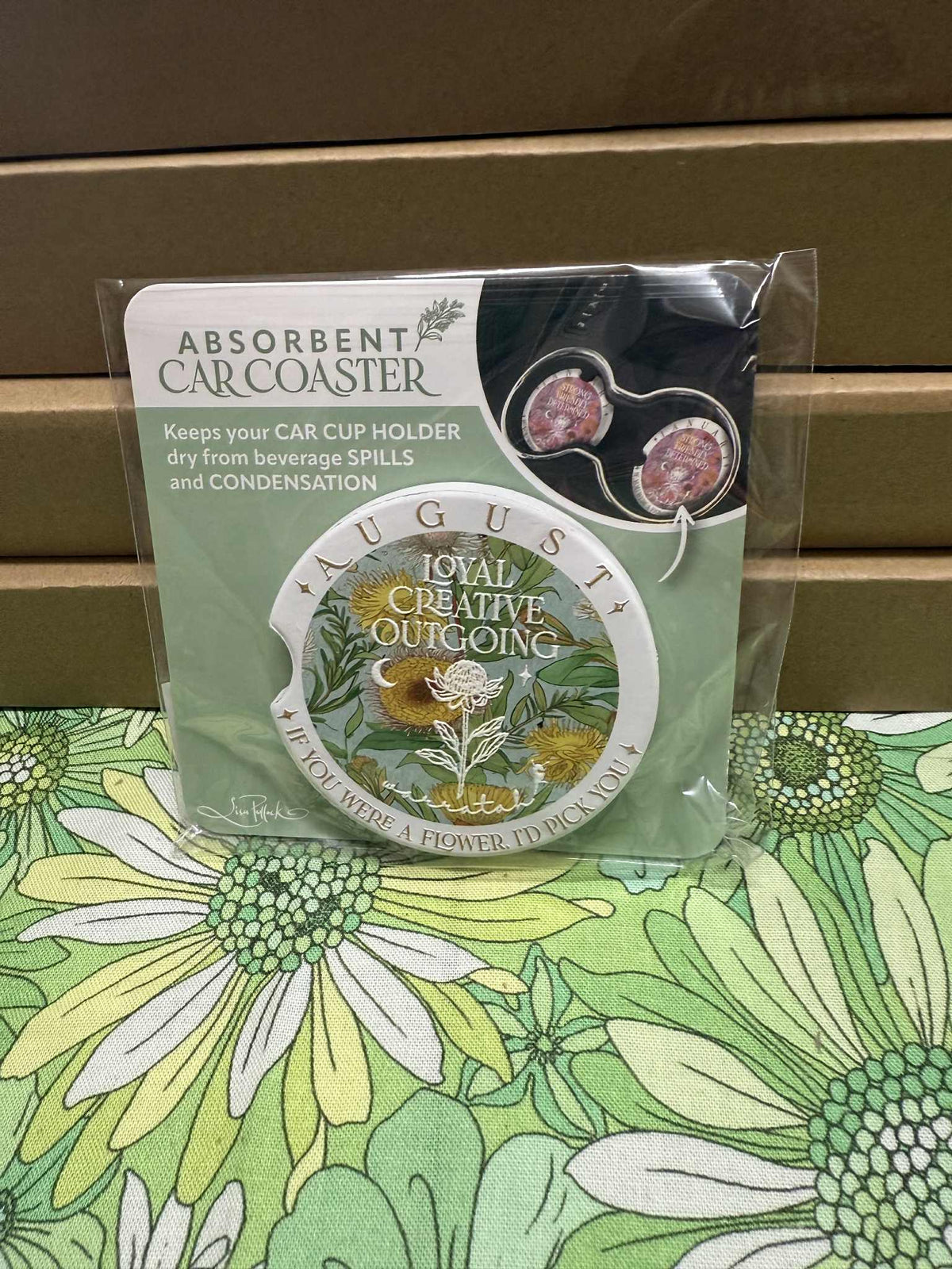 Lisa Pollock Car Coaster - August