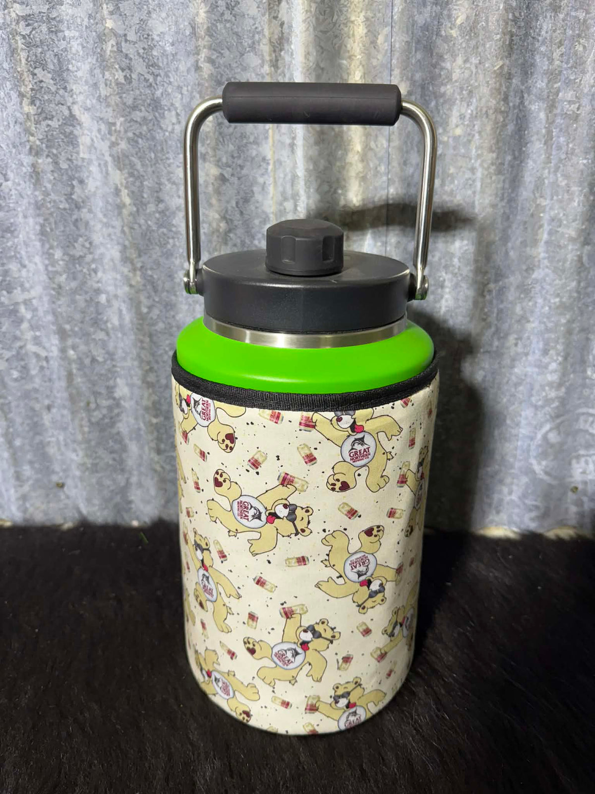 Yeti GALLON with fabric READY MADE - Great Northern bears