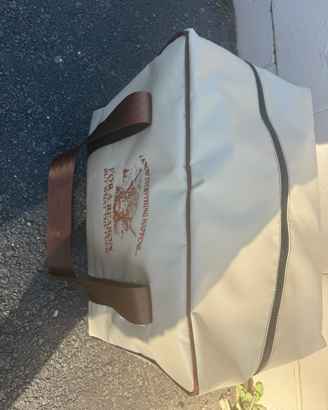 PVC MEDIUM overnight bag - Everything Happens For A Reason