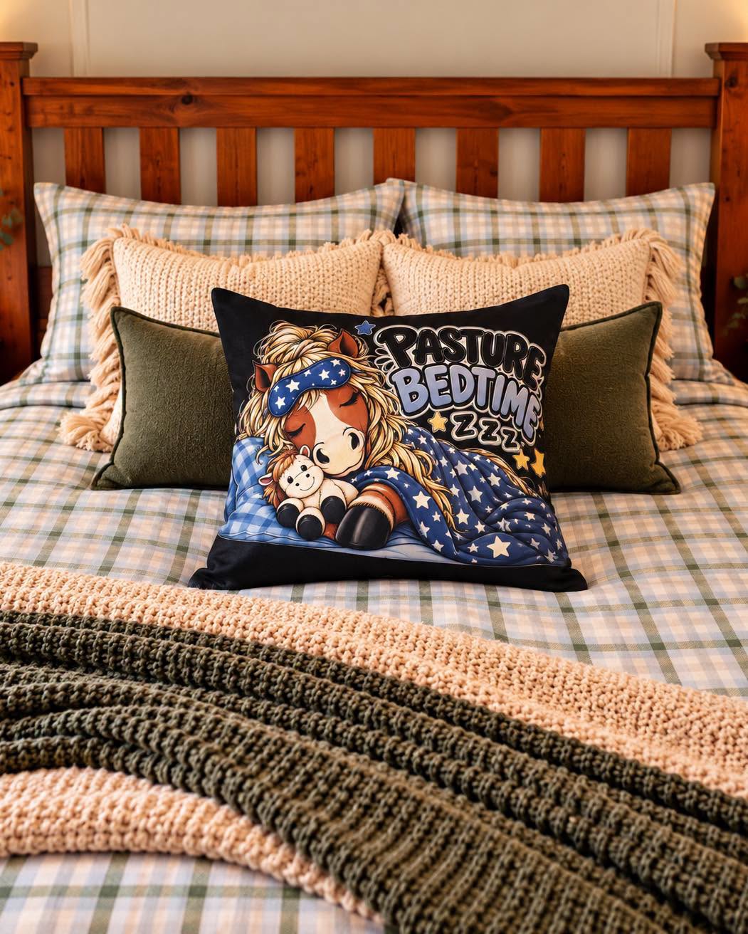 Cushions - Horse "Pasture Your Bedtime, Boys"