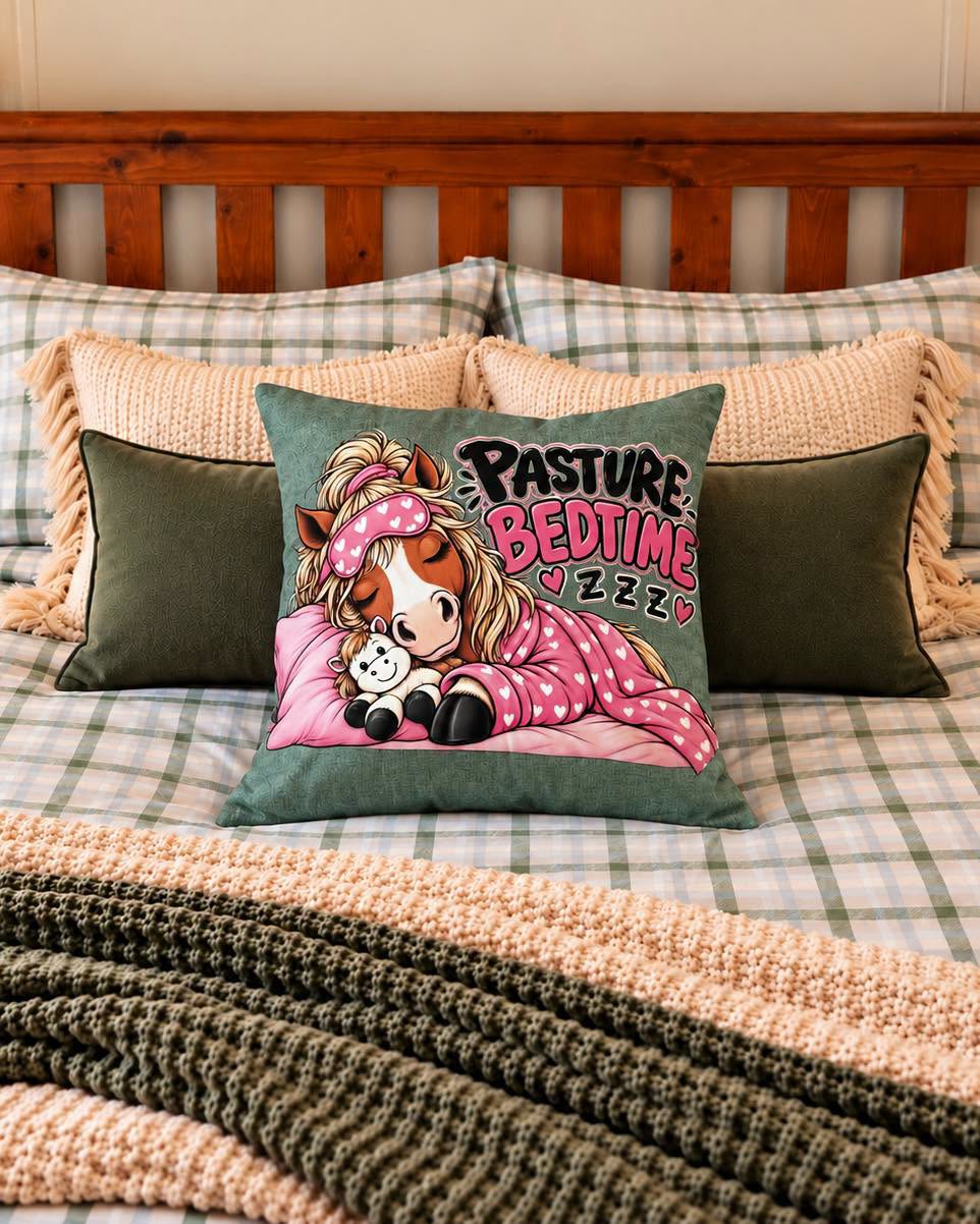 Cushions - Horse "Horses Pasture Your Bedtime"- Girls