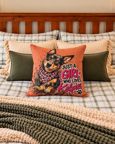 Cushions - Kelpie "Just a Girl Who Loves Kelpies"