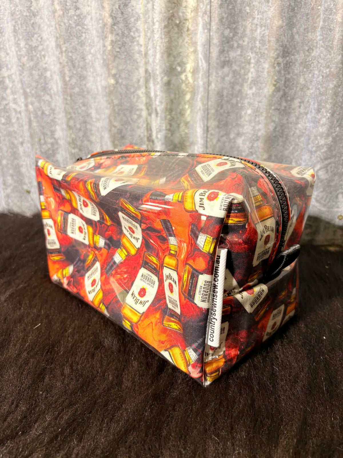 Box Toiletry Bag -Jim Beam Bottle