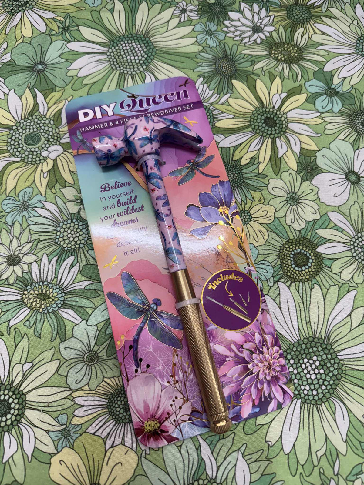 Lisa Pollock - DIY Set -Hammer and Screwdriver set - Delightful Dragonflies