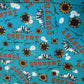 Fabric Shopping bag - (Ready  Made) -Country sew n sew teal