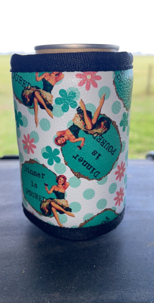 Vinyl Stubby Holder - Dinner is poured