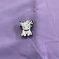 Croc Charm - Highland cow - White