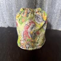 Fabric sock savers- colourful flowers, pink galahs