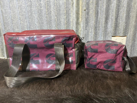 Ready made Overnight bag and toiletry bag set - C Maroon