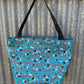 Fabric Shopping bag - (Ready  Made) -Country sew n sew teal