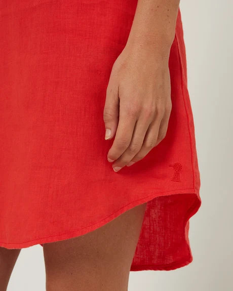 Pilbara Women's 'Alina' Linen Cap Sleeve Dress