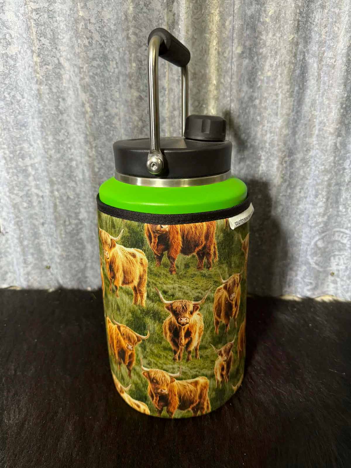 Yeti GALLON with fabric READY MADE - Highland Cows