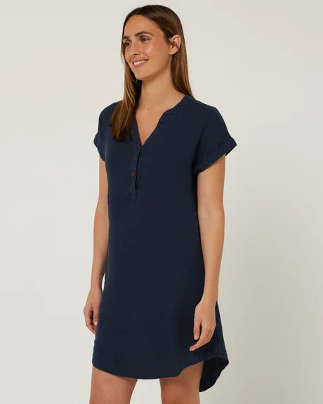 Pilbara Women's 'Alina' Linen Cap Sleeve Dress