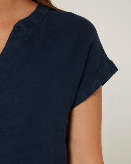 Pilbara Women's 'Alina' Linen Cap Sleeve Dress