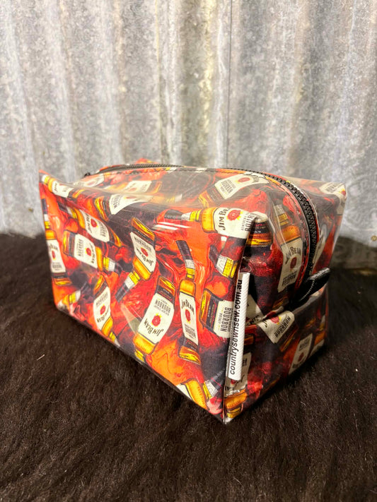 Box Toiletry Bag -Jim Beam Bottle