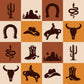 Pre Order Swag Blanket - orange squares cowboy