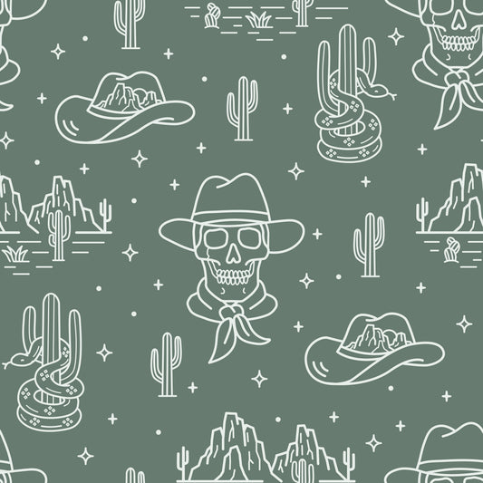 Pre Order Swag Blanket - Western line art green