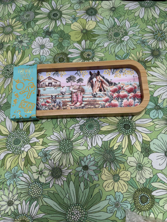 Lisa Pollock Trinket tray - Country Dusk