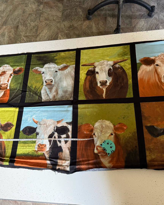 Fabric Panel - Cows