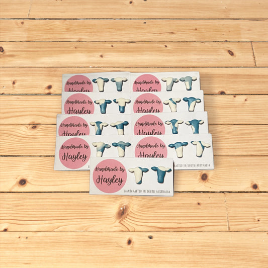 Earrings - Blue Shimmer Cows