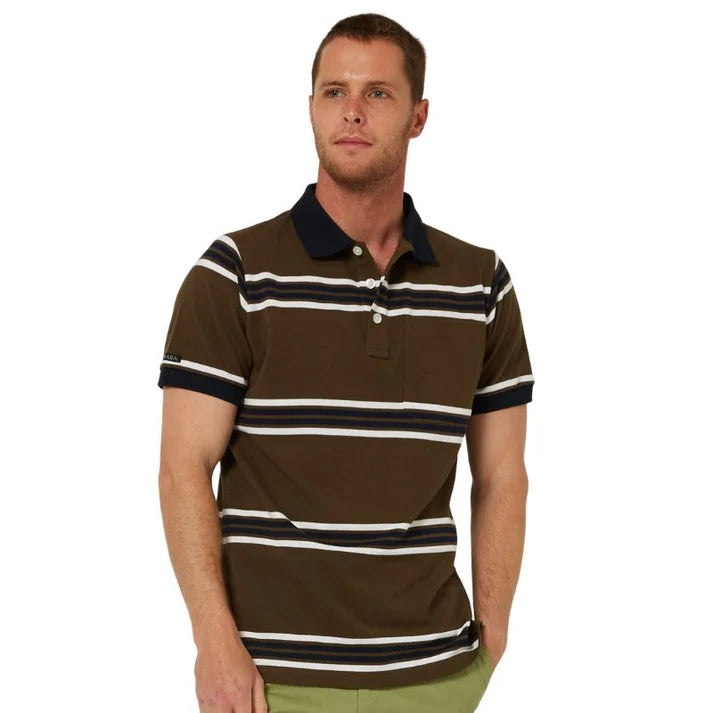 Pilbara Men's Yarn-Dyed Striped Pocket Polo